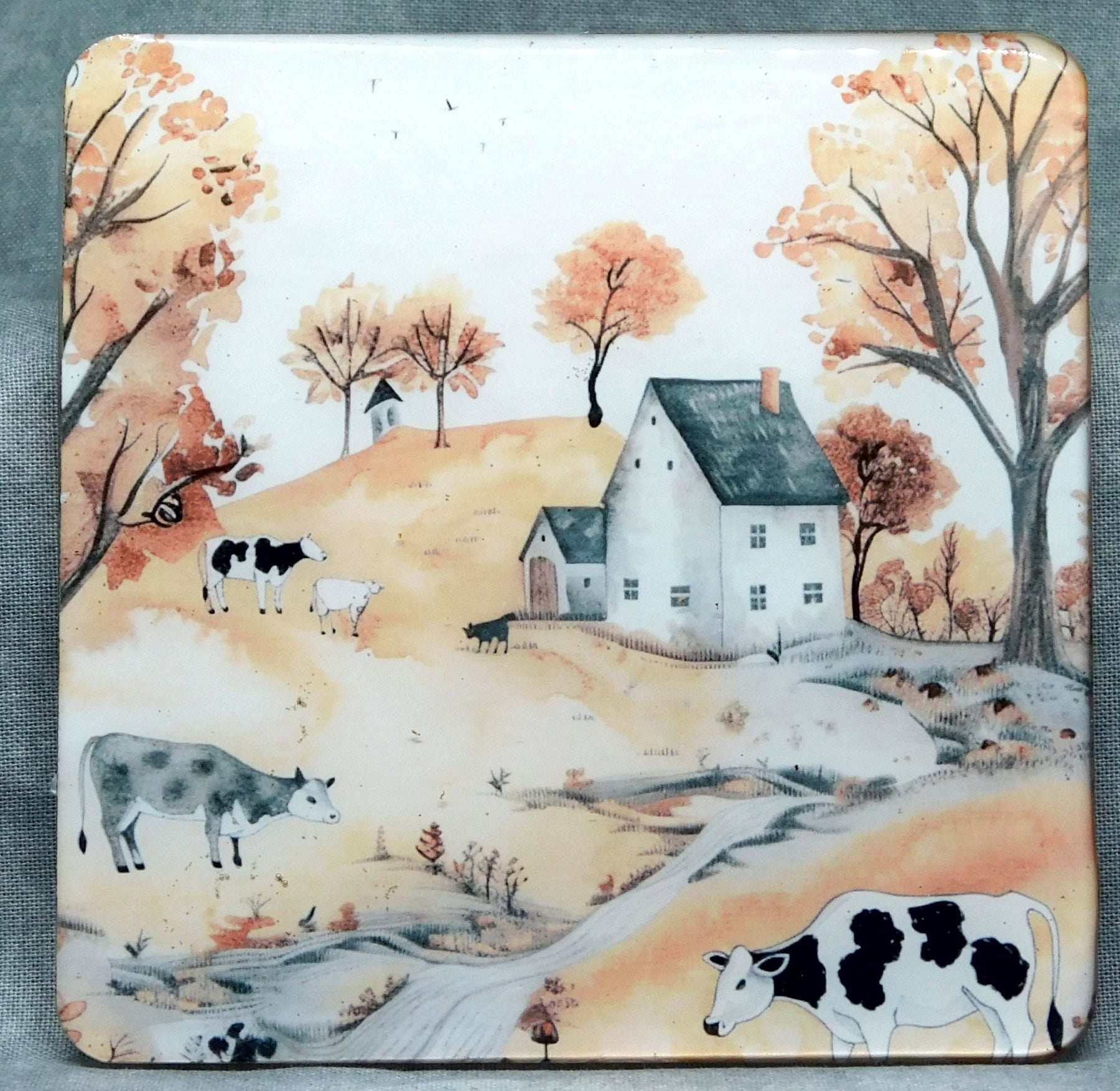 Coasters Square Country Scene