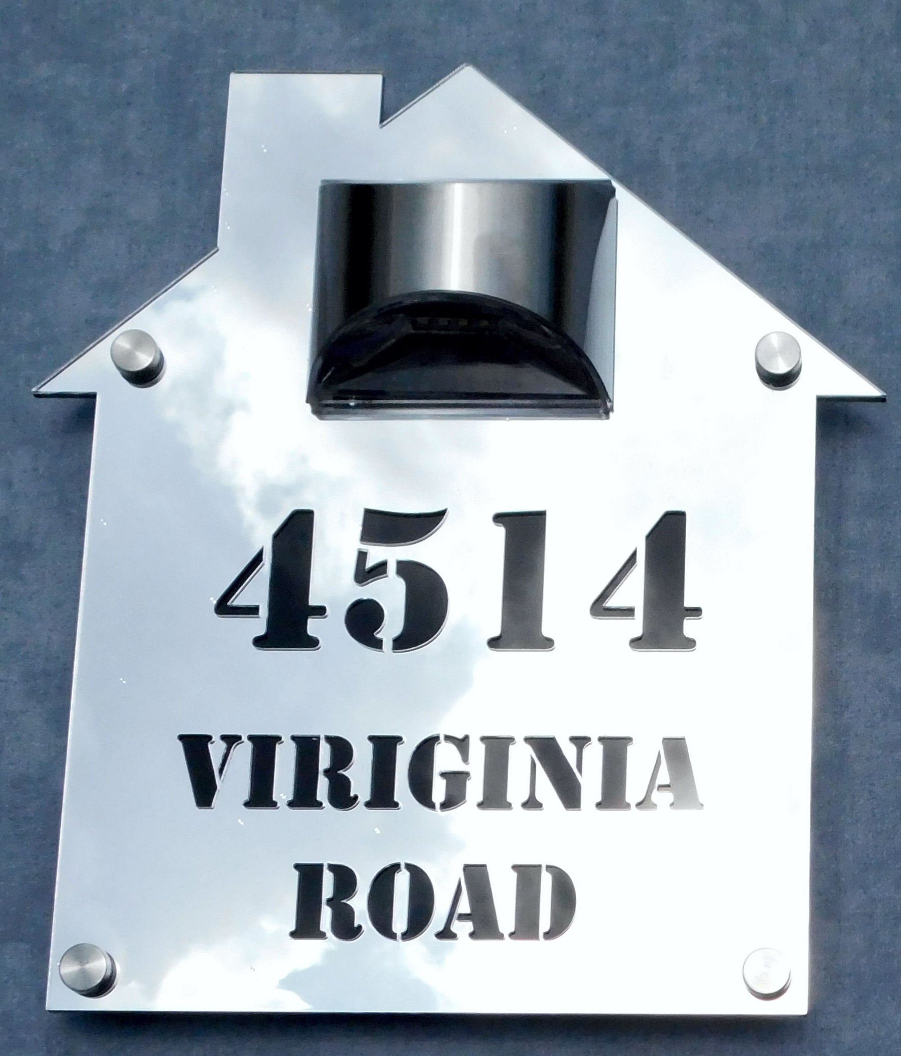 Custom Solar LED House Address Sign