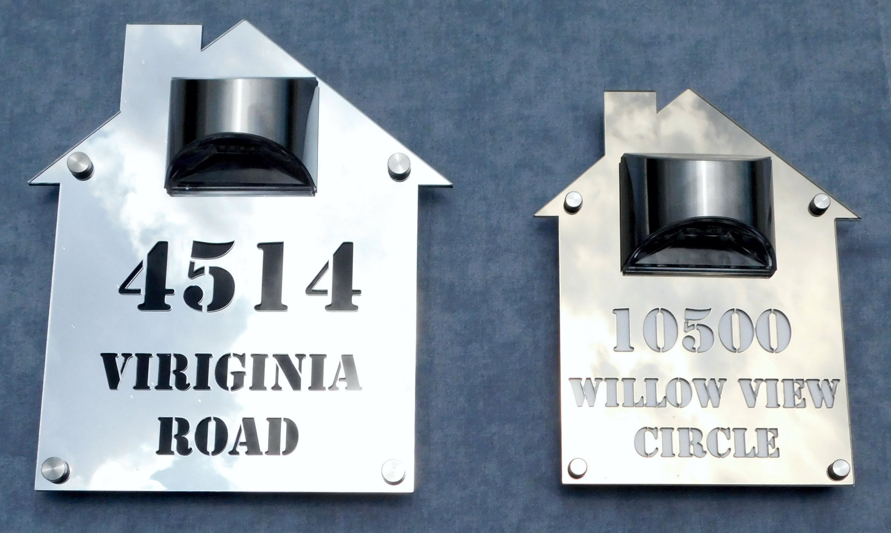 Custom Solar LED House Address Sign