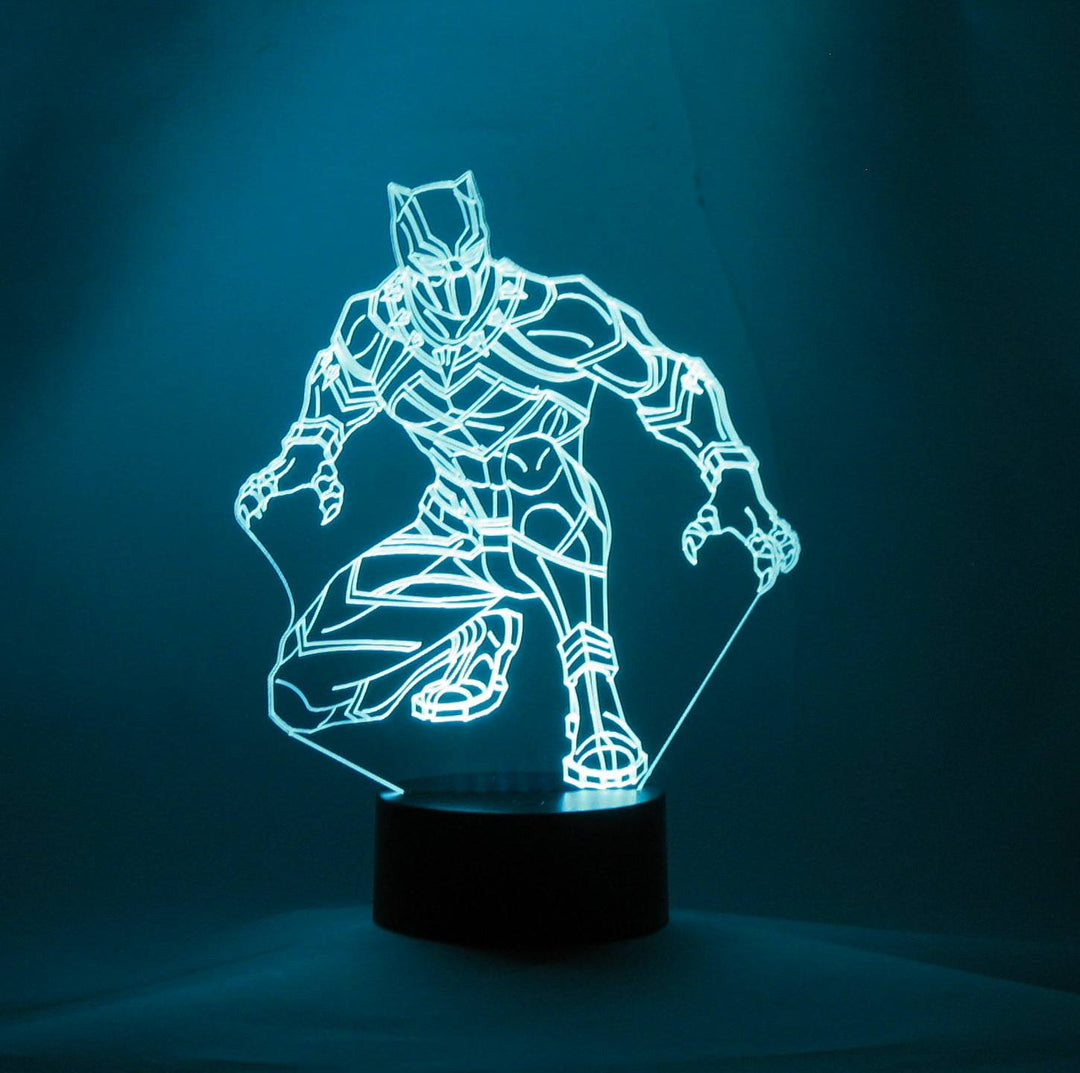 Black Panther 3-D Optical Illusion Multicolored Light