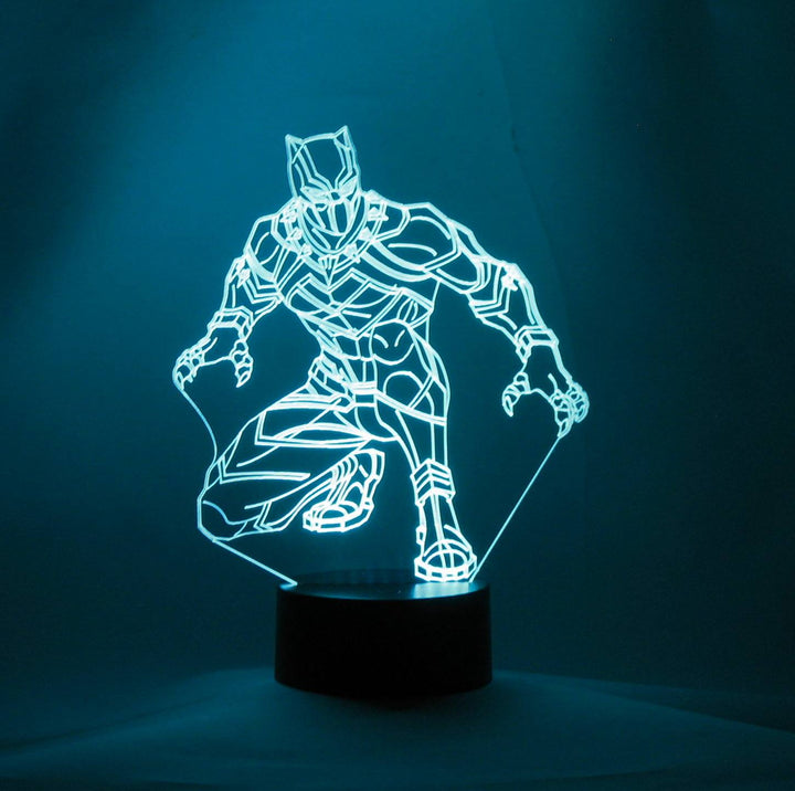 Black Panther 3-D Optical Illusion Multicolored Light