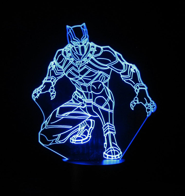 Black Panther 3-D Optical Illusion Multicolored Light