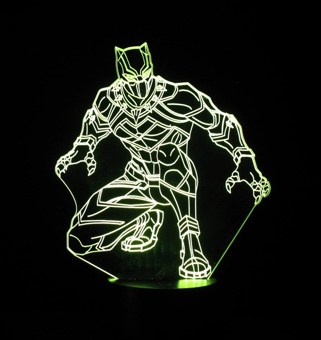 Black Panther 3-D Optical Illusion Multicolored Light