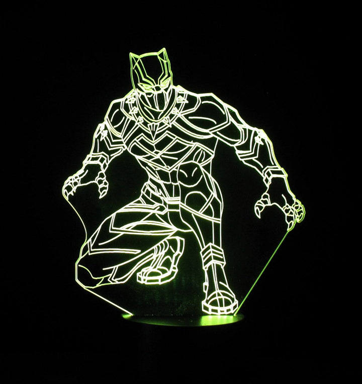Black Panther 3-D Optical Illusion Multicolored Light