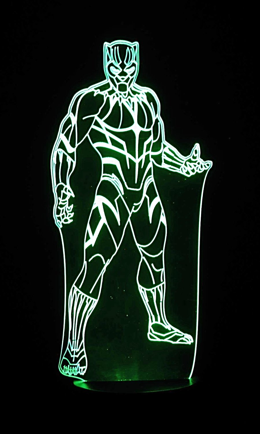 Black Panther 3-D Optical Illusion Multicolored Light