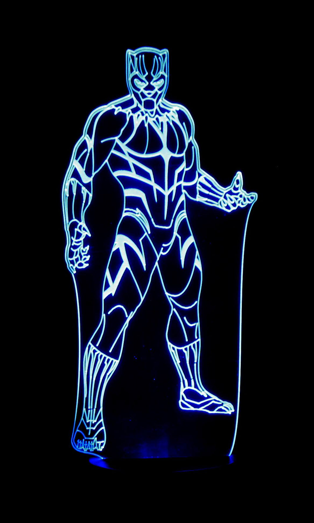 Black Panther 3-D Optical Illusion Multicolored Light