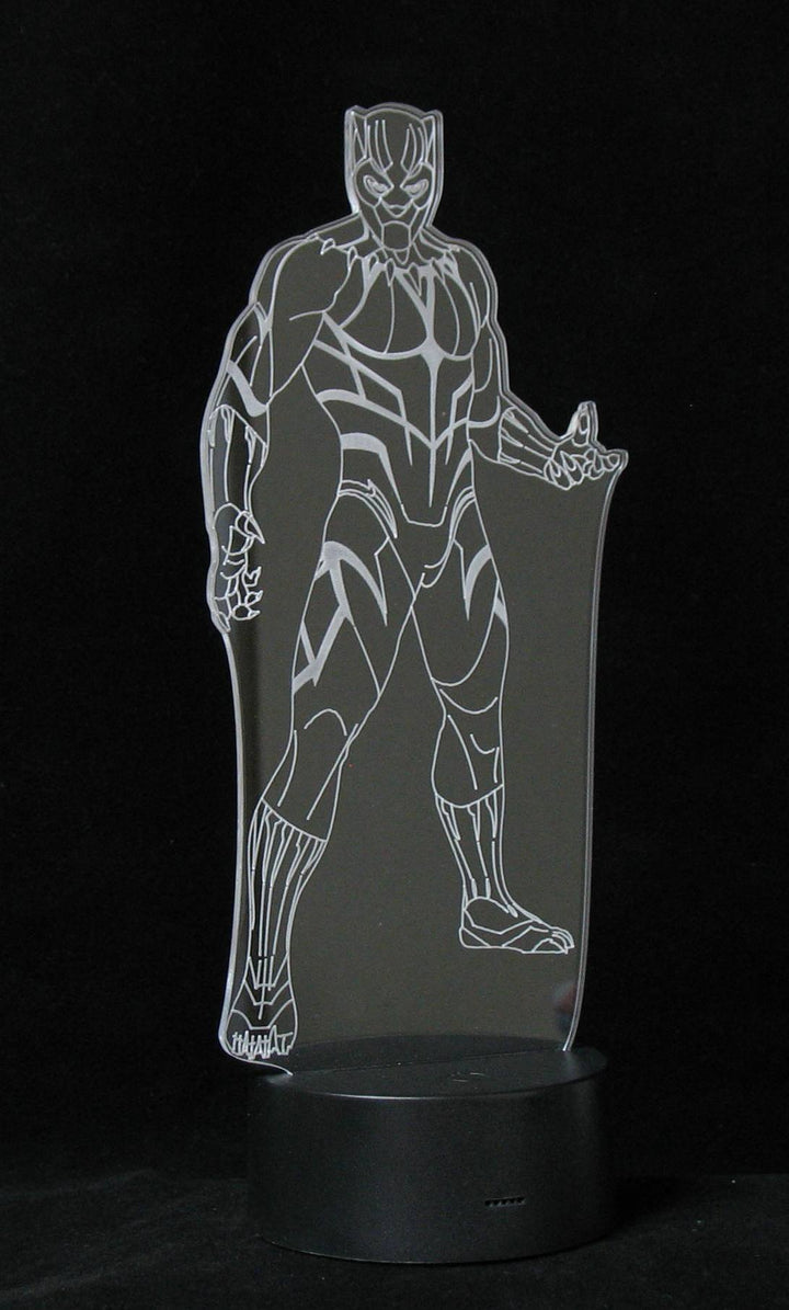 Black Panther 3-D Optical Illusion Multicolored Light