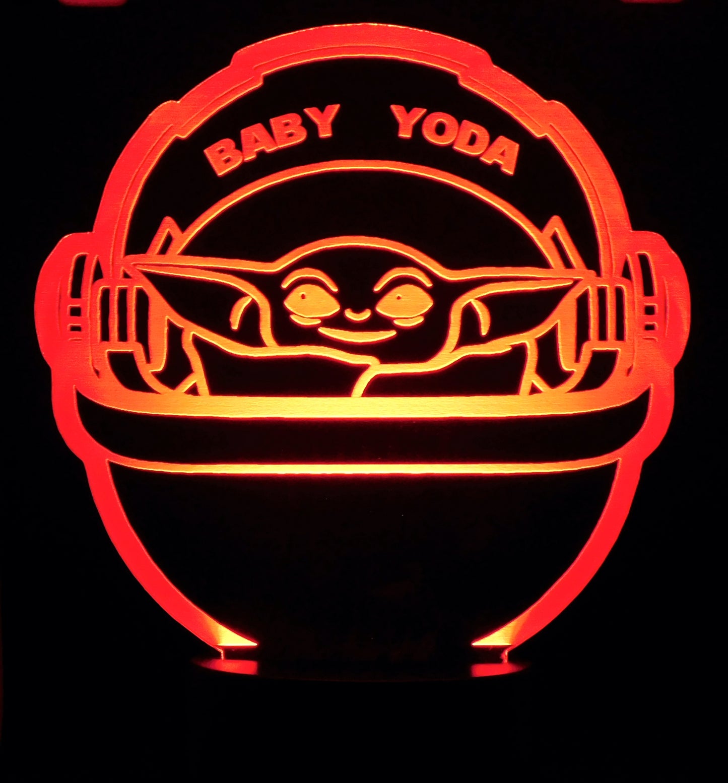 Baby Yoda 3-D Optical Illusion LED Multicolor Lamp