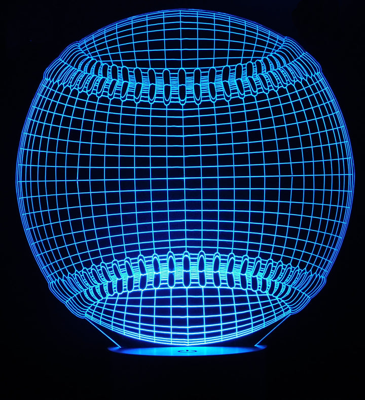 Baseball 3-D Optical Illusion Multicolored Light