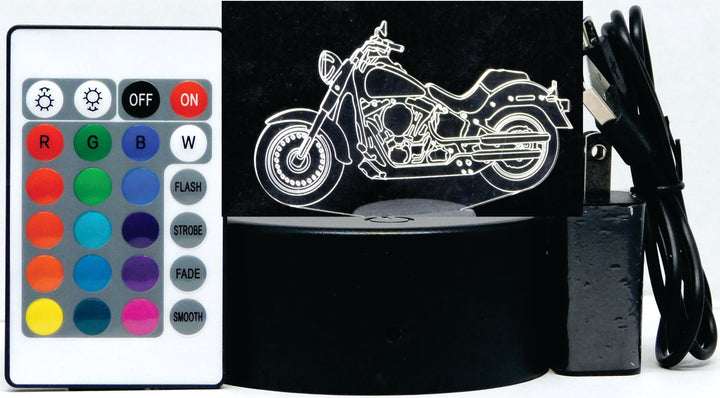 Harley-Davidson 3-D Optical Illusion Multicolored LED Lamp