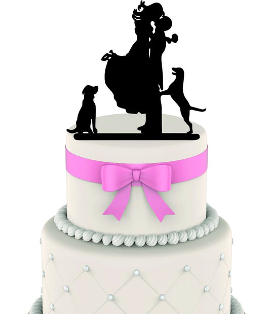 Wedding Cake Silhouette Topper
