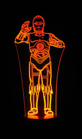 C-3PO 3-D Optical Illusion Multicolored Light