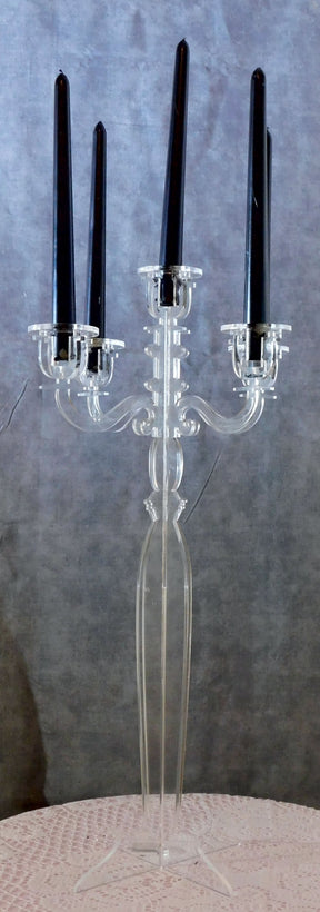 Candelabra C125 Wax Candle Holder Clear Acrylic