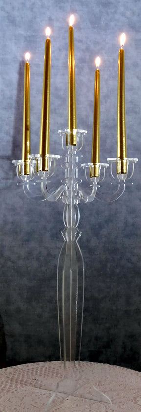 Candelabra C125 Wax Candle Holder Clear Acrylic