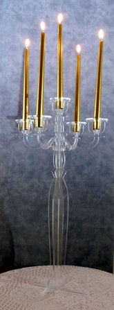 Candelabra C125 Wax Candle Holder Clear Acrylic