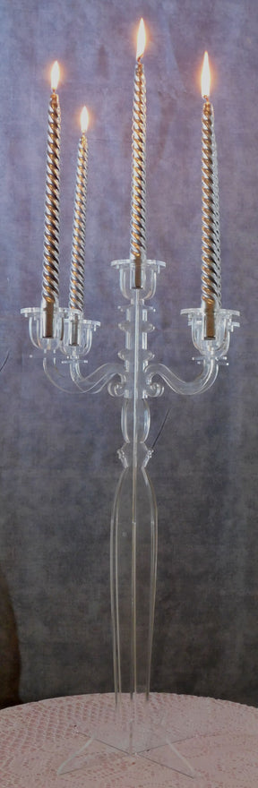 Candelabra C125 Wax Candle Holder Clear Acrylic