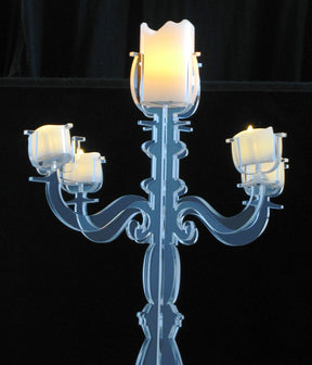 Candelabra C125 LED Candle Holder Clear Acrylic