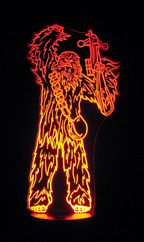 Chewbacca 3-D Optical Illusion LED Multicolor Lamp