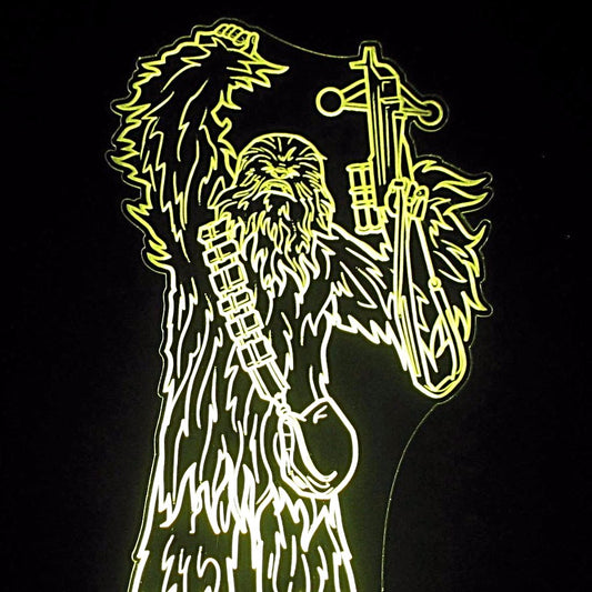 Chewbacca 3-D Optical Illusion LED Multicolor Lamp