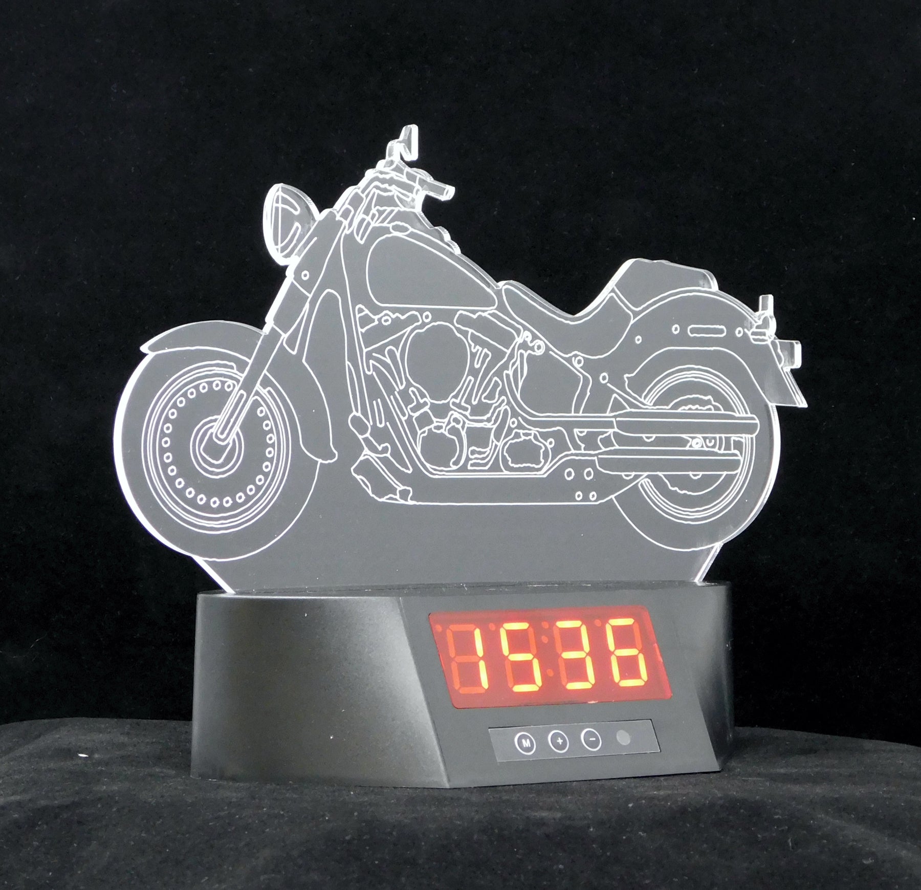 Harley-Davidson Large 3-D Optical Illusion Multicolored LED Clock/Lamp