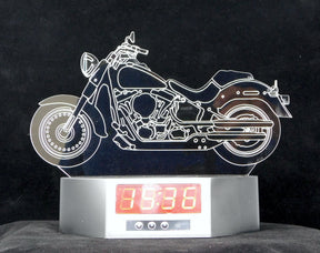 Harley-Davidson Large 3-D Optical Illusion Multicolored LED Clock/Lamp