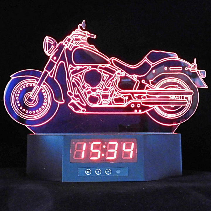 Harley-Davidson Large 3-D Optical Illusion Multicolored LED Clock/Lamp
