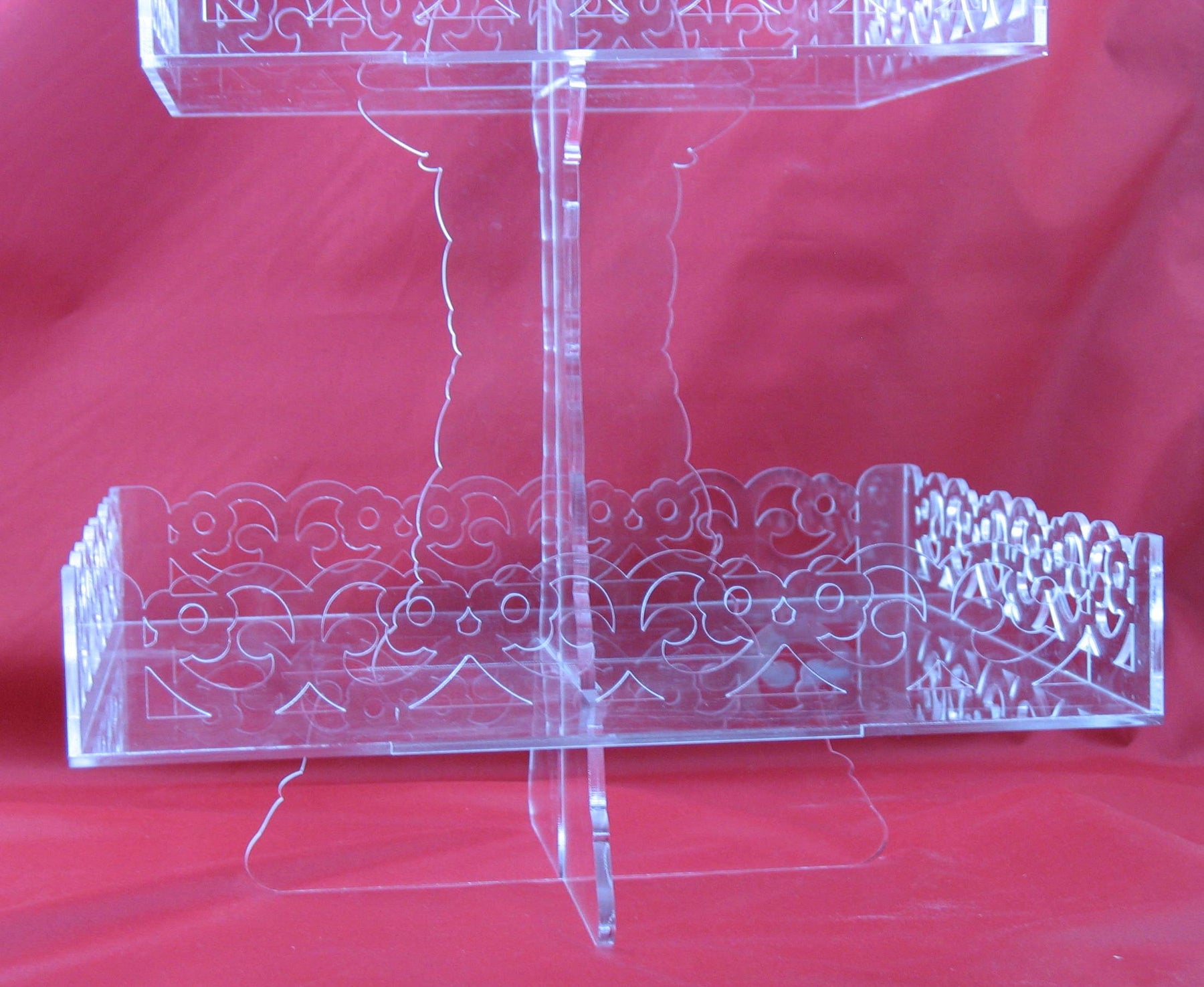 Cupcake Stand Square 3-Tier Clear Acrylic Square