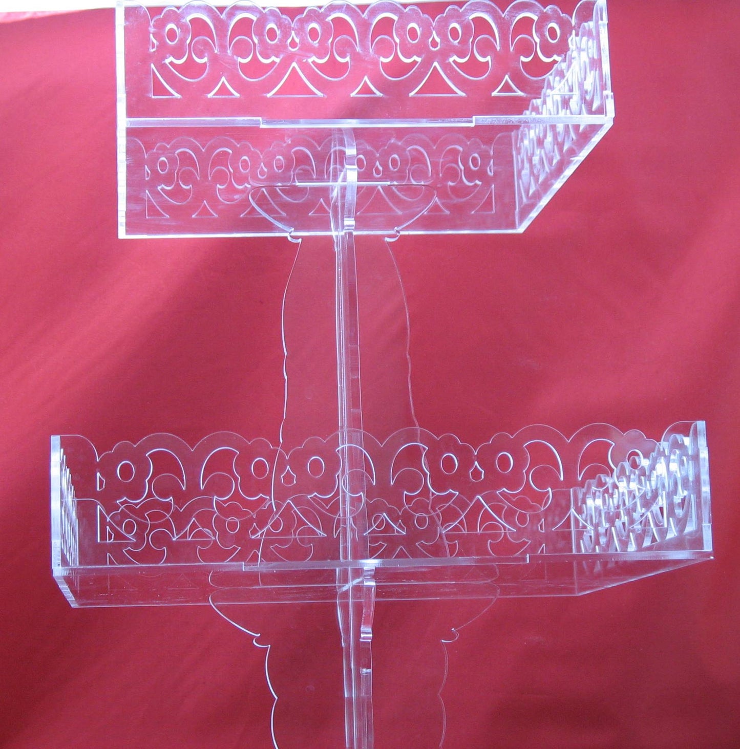 Cupcake Stand Square 3-Tier Clear Acrylic Square