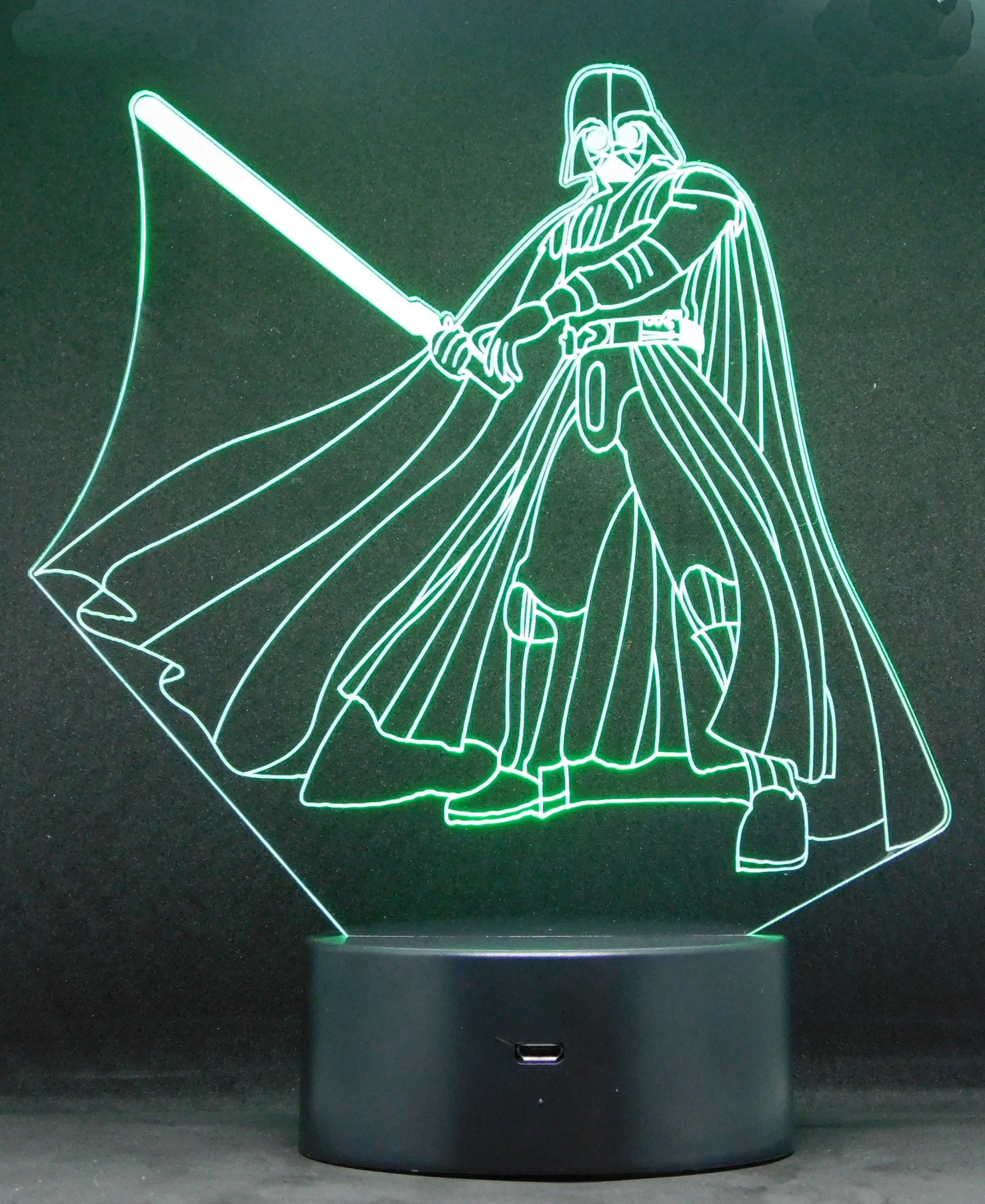 Darth Vader With Sword 3-D Optical Illusion LED Desk, Table, Night Lamp