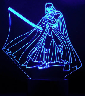 Darth Vader With Sword 3-D Optical Illusion LED Desk, Table, Night Lamp