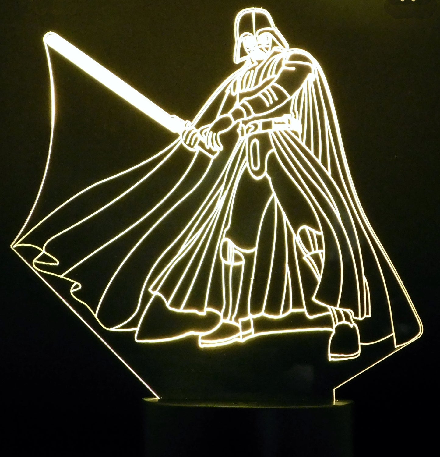 Darth Vader With Sword 3-D Optical Illusion LED Desk, Table, Night Lamp