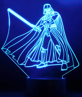 Darth Vader With Sword 3-D Optical Illusion LED Desk, Table, Night Lamp