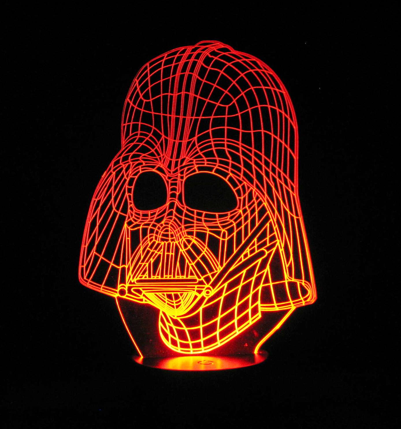 Darth Vader 3-D Optical Illusion Multicolored Light