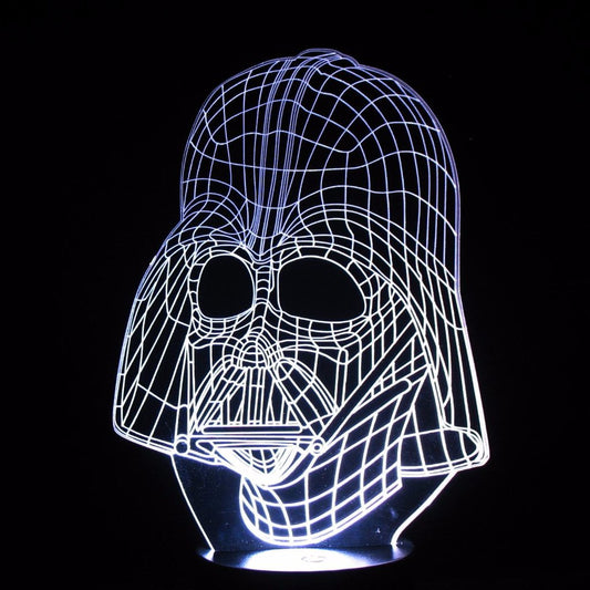 Darth Vader 3-D Optical Illusion Multicolored Light