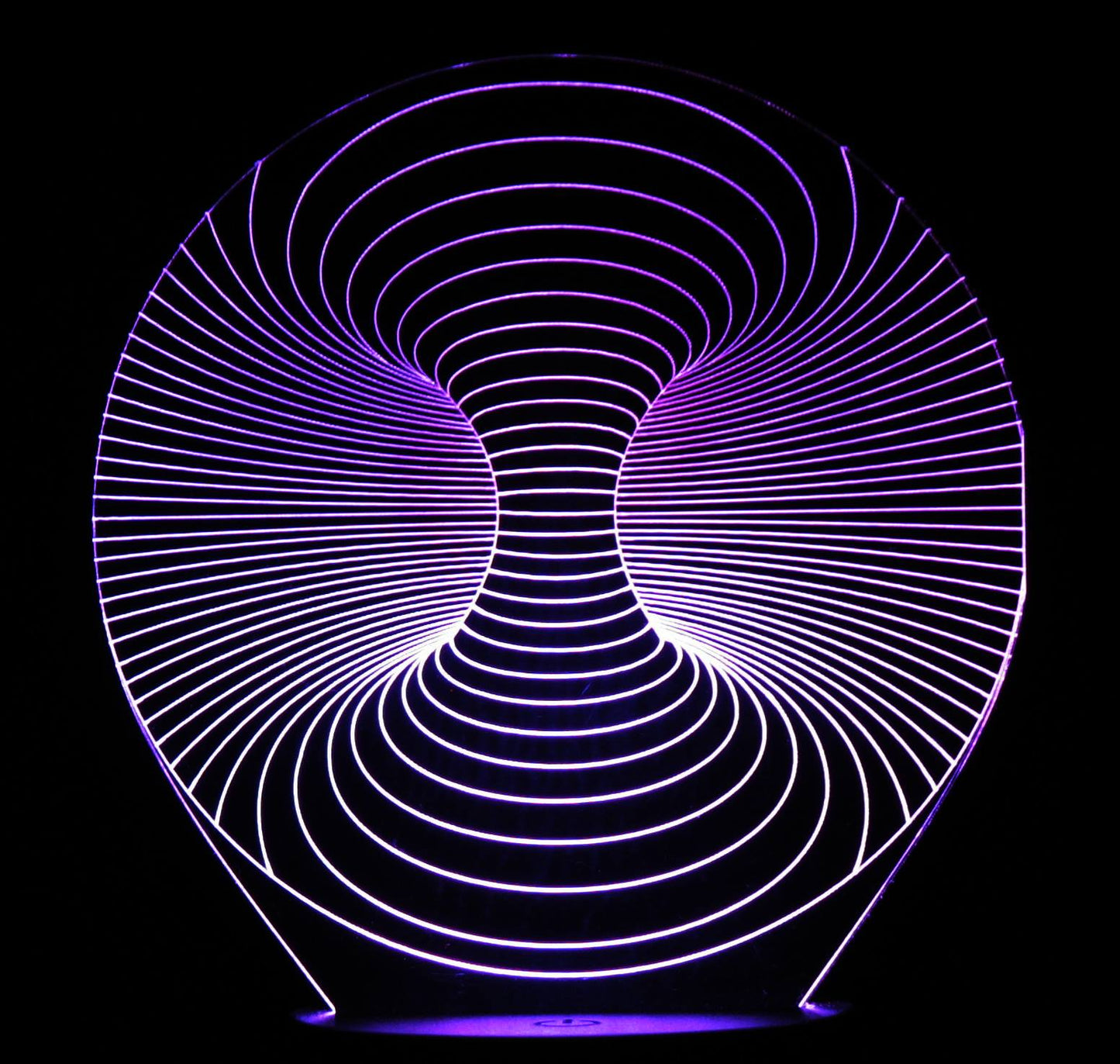 Double Hole 3-D Optical Illusion Multicolored Light