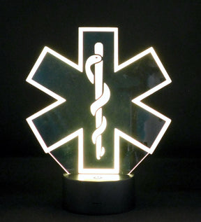 EMT Logo 3-D Optical Illusion Multicolored LED Lamp
