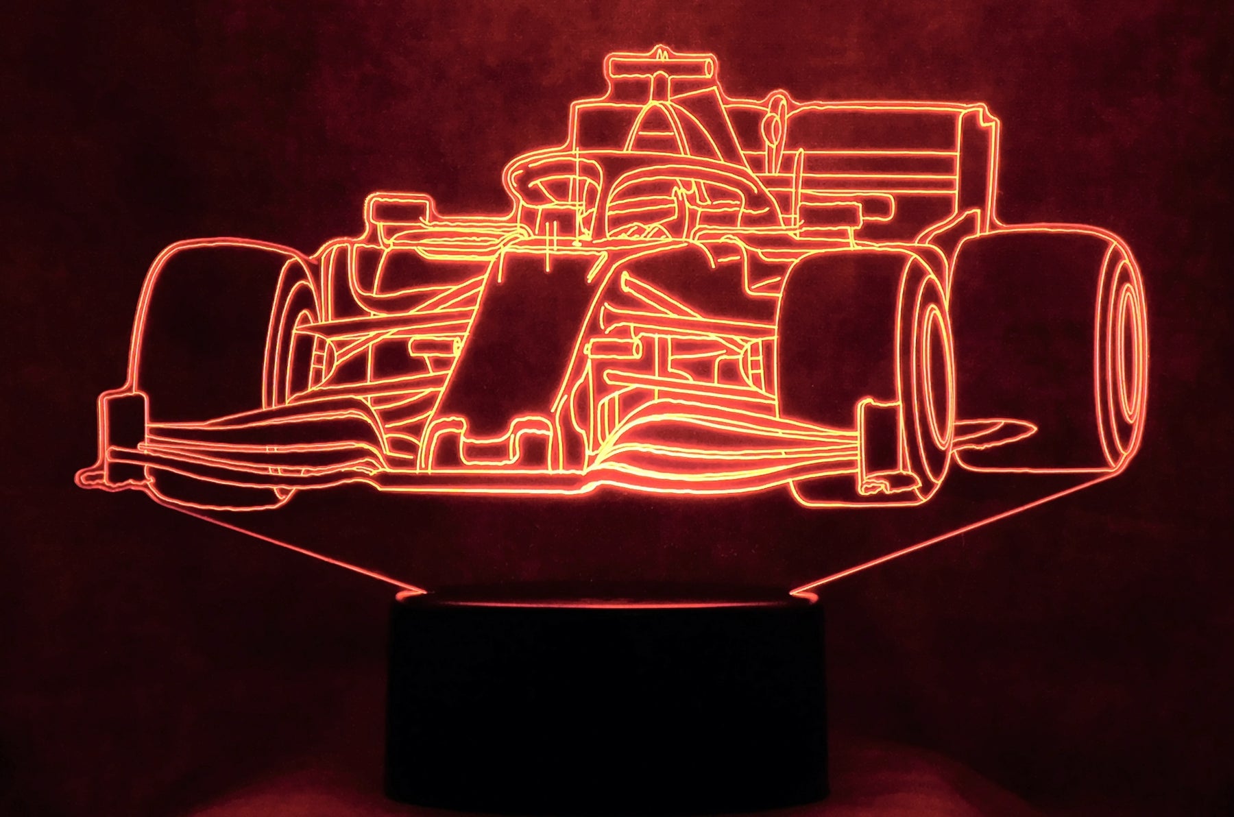 Ferrari F1 3-D Optical Illusion Multicolored LED Lamp