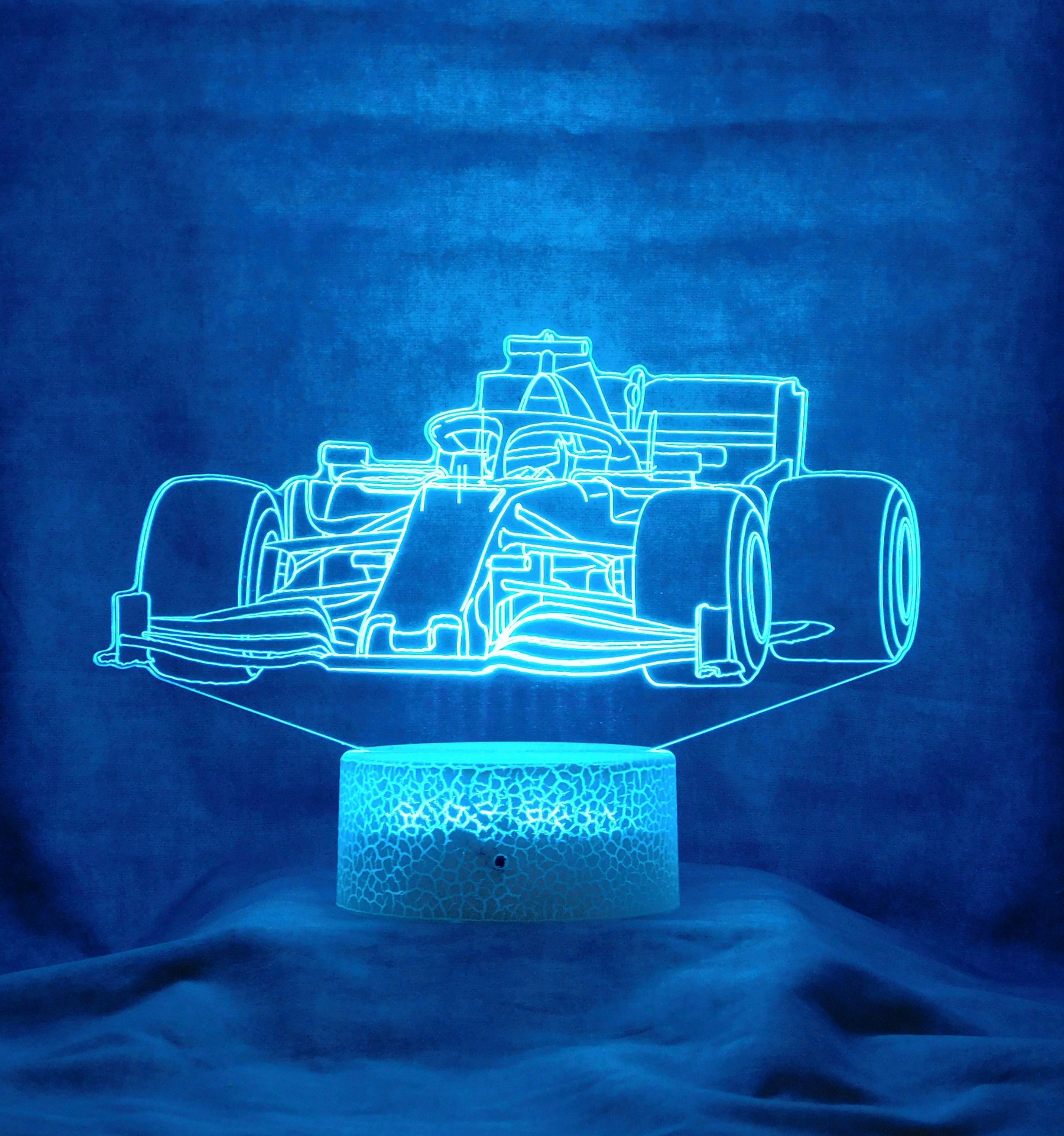 Ferrari F1 3-D Optical Illusion Multicolored LED Lamp