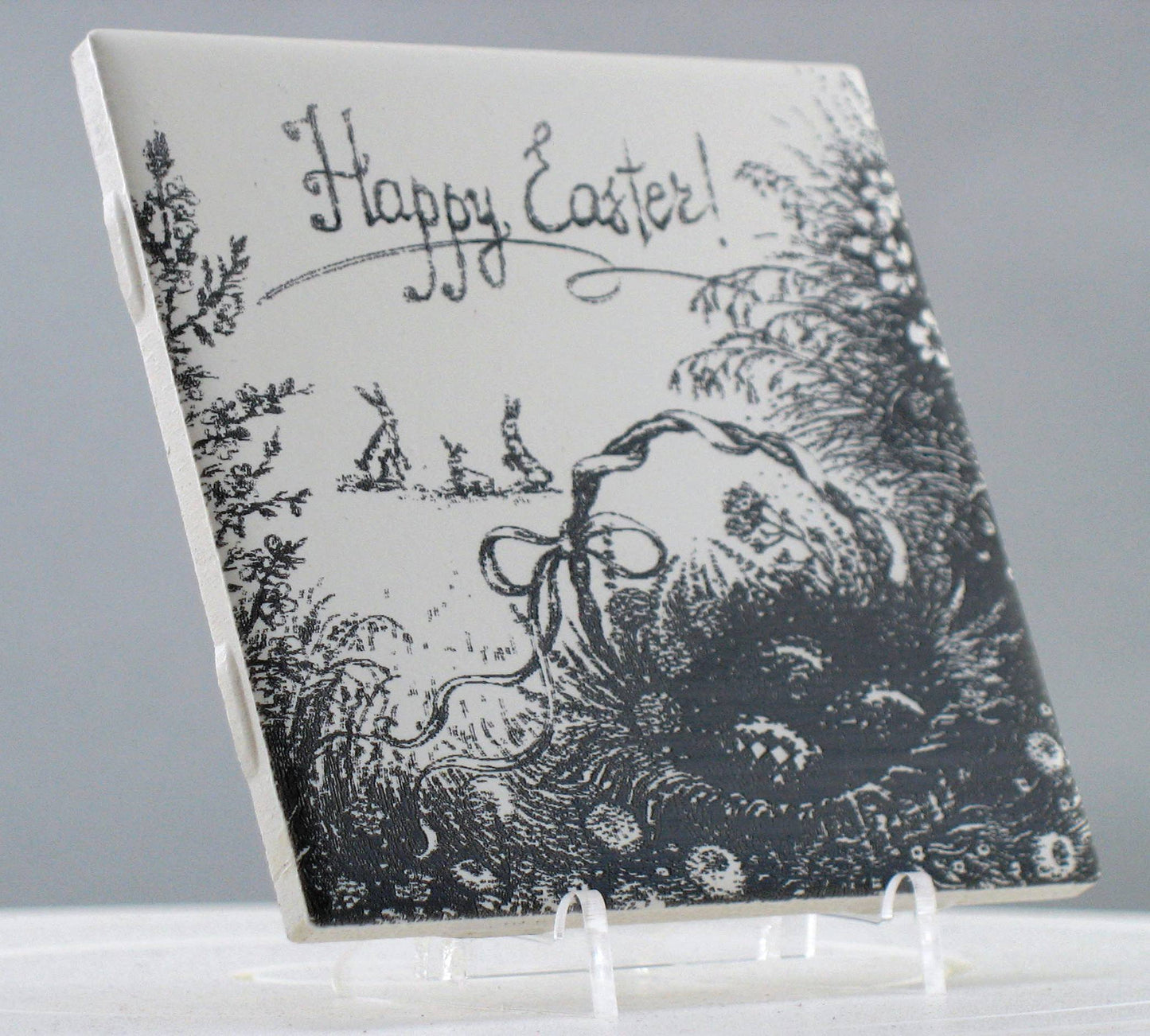 Happy Easter Engraving on Laser Ceramic Tile