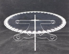 Cake Cupcake Stand Open Heart Design Clear Acrylic