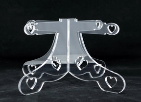 Cake Cupcake Stand Open Heart Design Clear Acrylic