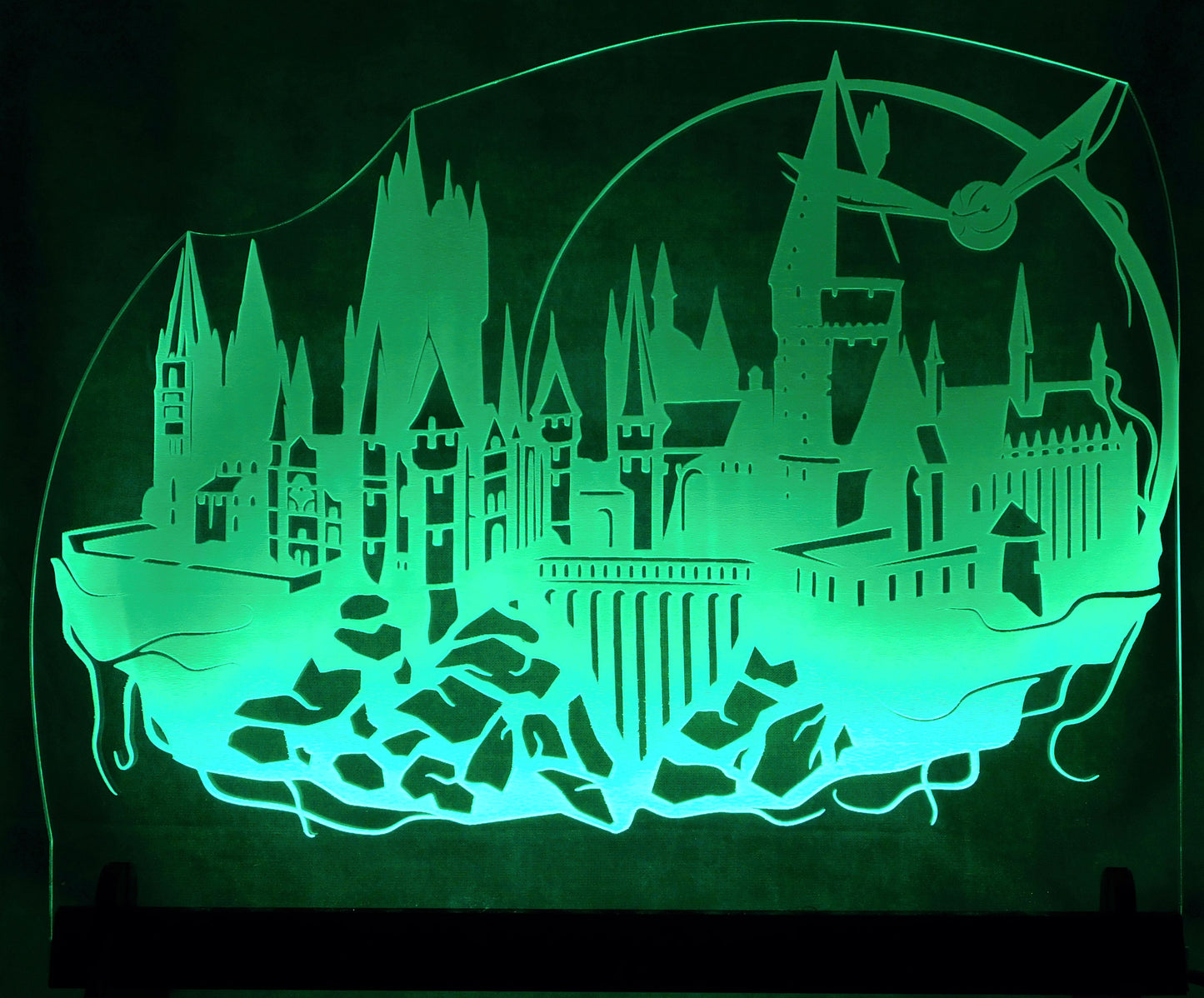 Hogwarts Castle 3-D Optical Illusion Multicolored LED