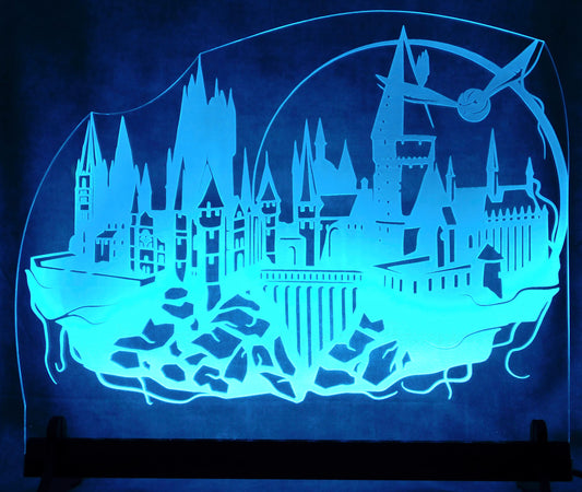 Hogwarts Castle 3-D Optical Illusion Multicolored LED