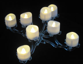 Candle Holder 8 LED Clear Acrylic 528