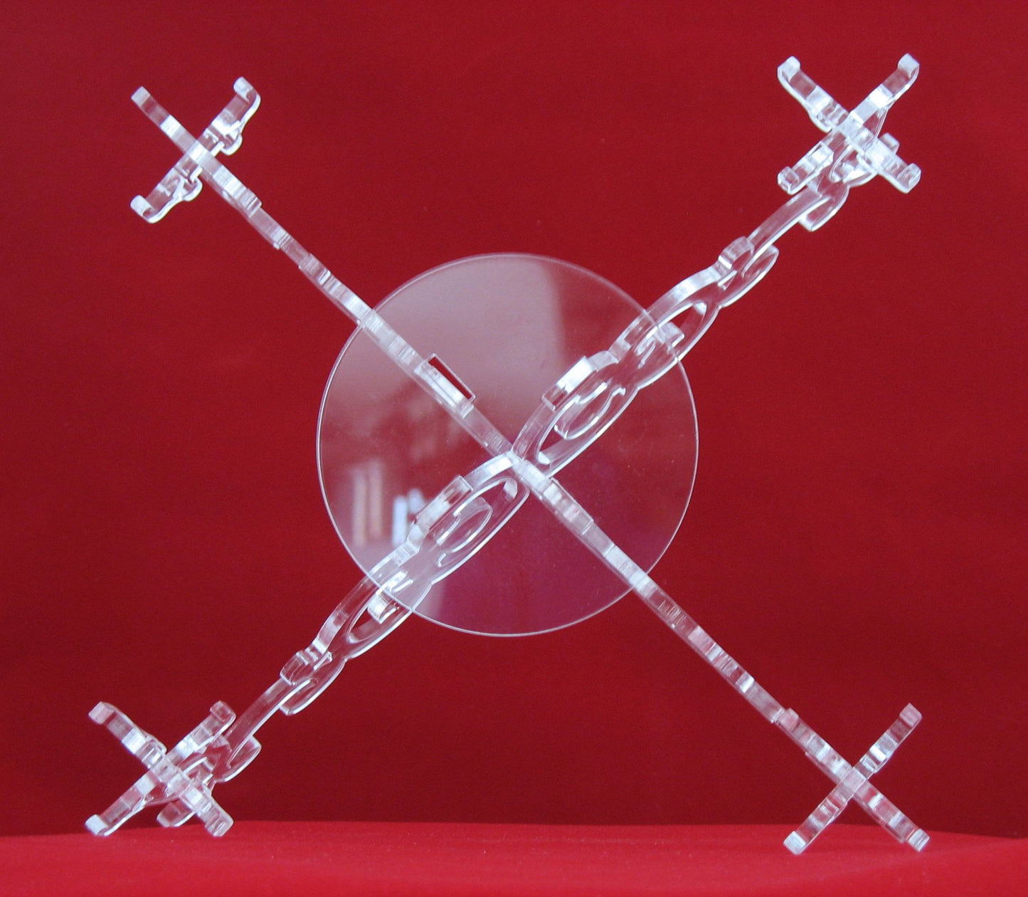 LED Candle Holder with Center Display Clear Acrylic