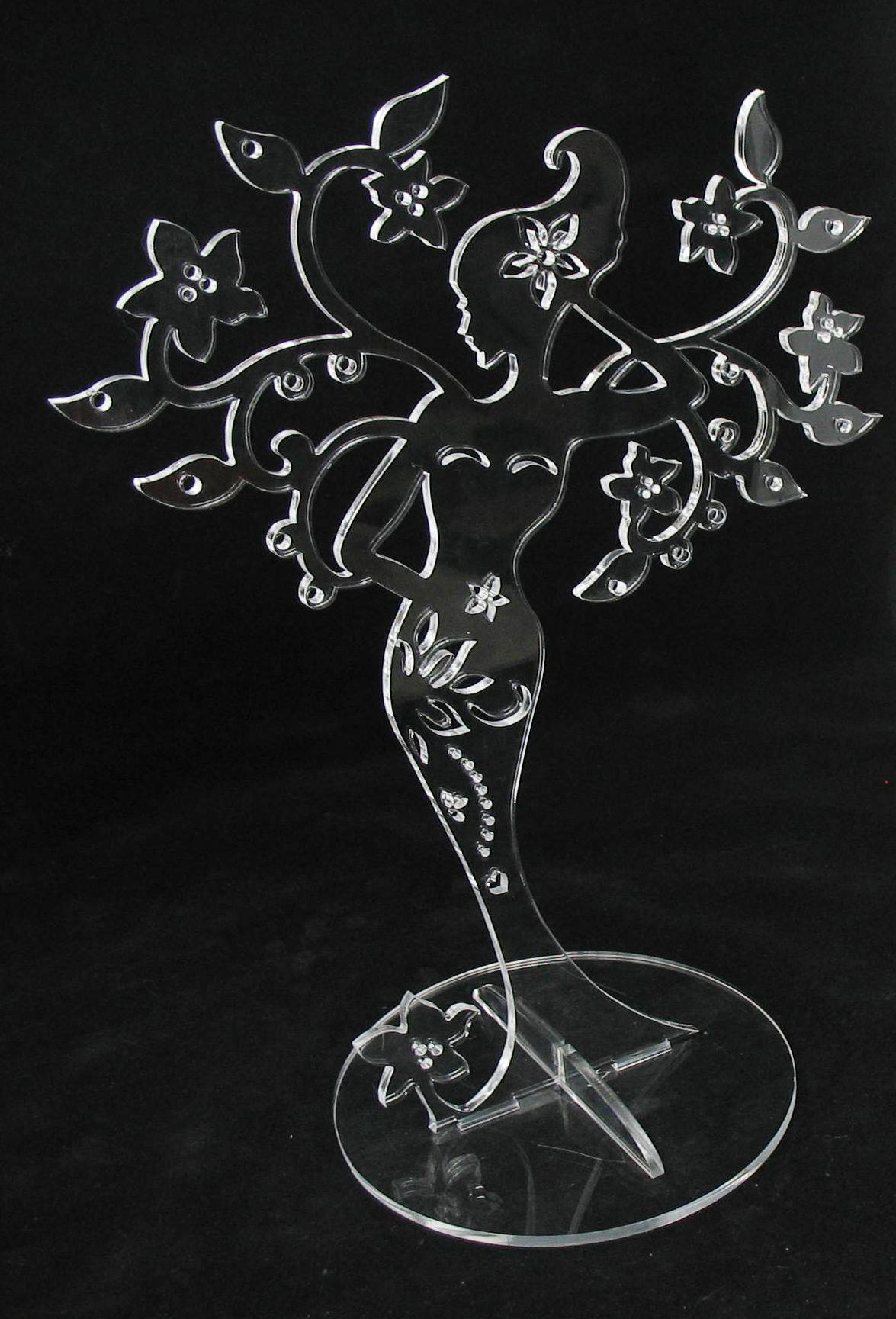 Jewelry Tree Lady Clear Acrylic