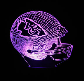 Pro League Football Helmet 3-D Optical Illusion Multicolored LED Lamp