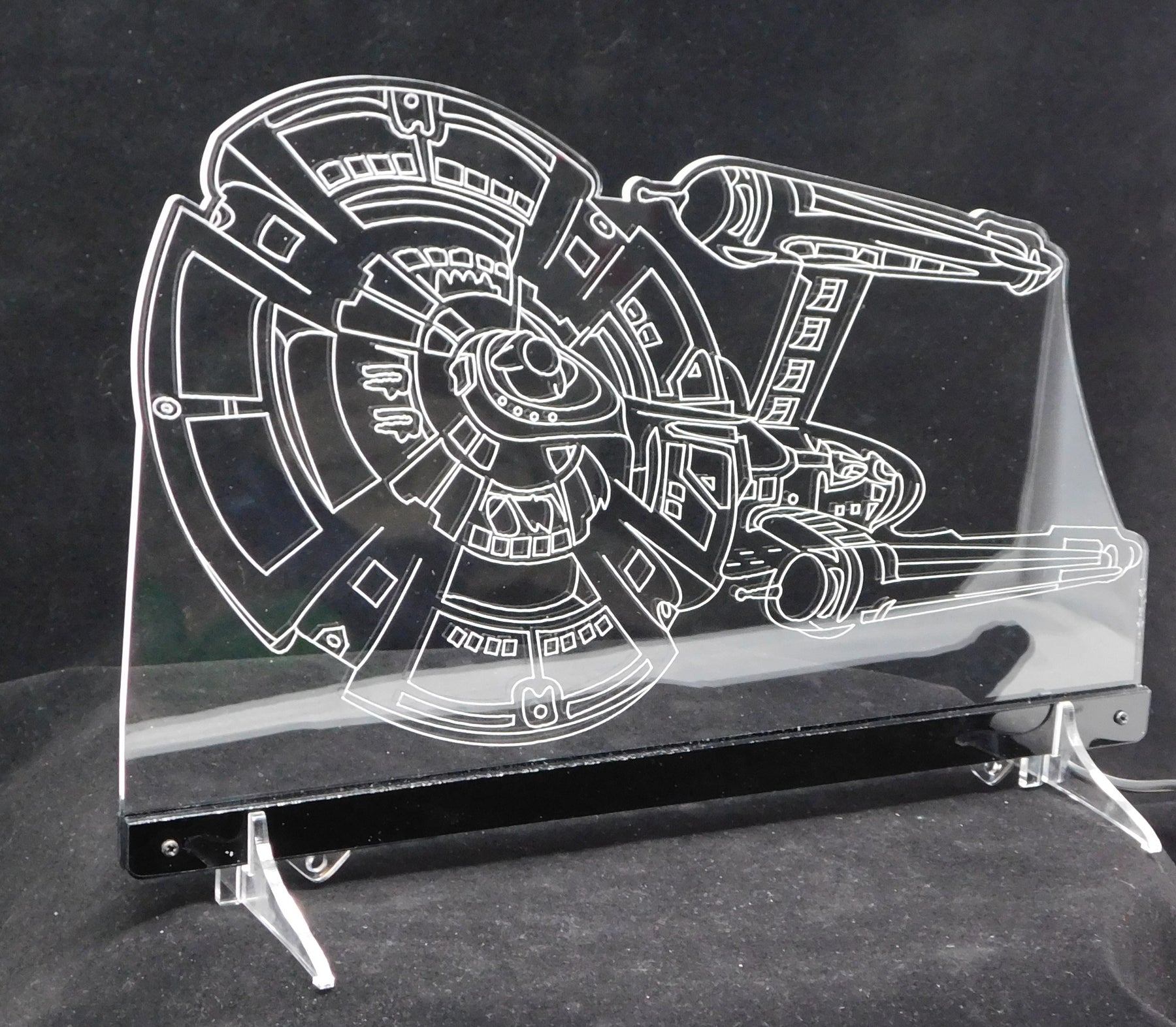 Starship Enterprise Large Rectangle 3-D Optical Illusion LED