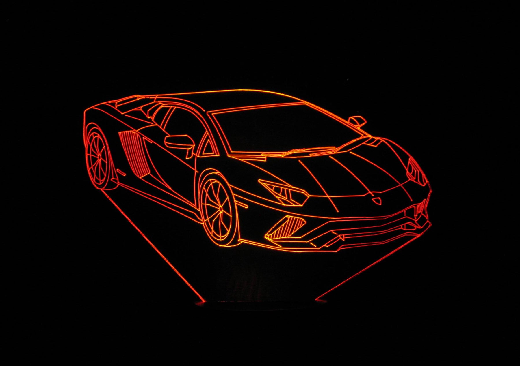 Lamborghini 3-D Optical Illusion Multicolored Light