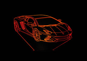 Lamborghini 3-D Optical Illusion Multicolored Light